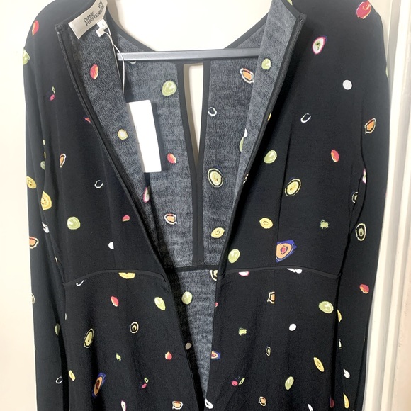 NWT Diane Von Furstenberg Andrea Dress in Polka Dot Agate / Black Sz. 6 - Picture 8 of 10